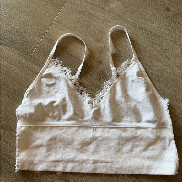 Lace Trim White Bralette Crop Top brand new size small - Picture 4 of 5